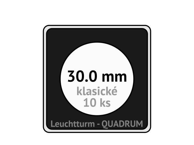 quadrum klasicke hranate kapsle 30 mm na mince ctvercove bublinky mincovni pouzdra 50x50 mm 10ks leuchtturm 330443 lighthouse