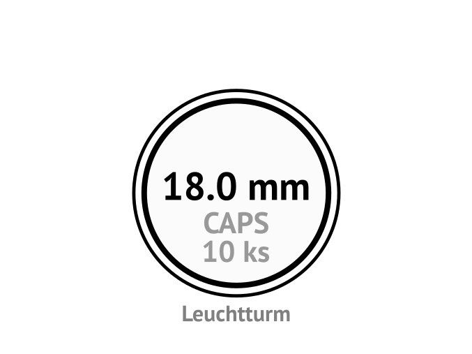 caps 18 mm kruhove kapsle na mince do 18mm mincovni bublinky kulate 10 ks leuchtturm 330328 lighthouse