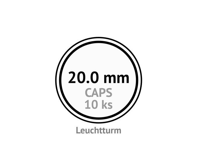 caps 20 mm kruhove kapsle na mince do 20mm mincovni bublinky kulate 10 ks leuchtturm 303557 lighthouse
