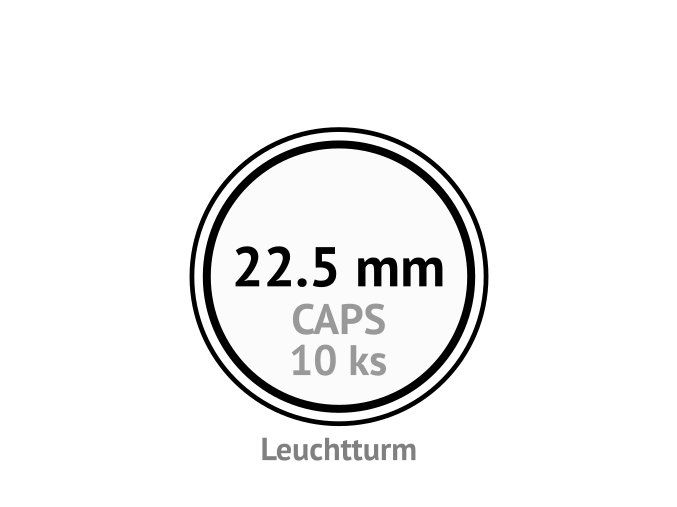 caps 22 5 mm kruhove kapsle na mince mincovni bublinky kulate 10 ks leuchtturm 320006 lighthouse