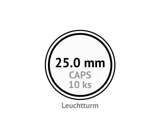 caps 25 mm kruhove kapsle na mince do 25mm mincovni bublinky kulate 10 ks leuchtturm 331675 lighthouse