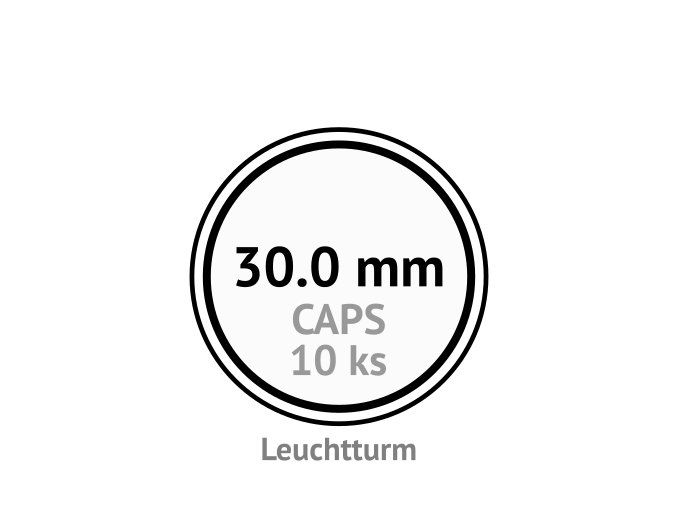 caps 30 mm kruhove kapsle na mince do 30mm mincovni bublinky kulate 10 ks leuchtturm 330370 lighthouse
