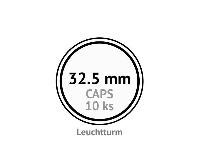 caps 32 5 mm kruhove kapsle na mince mincovni bublinky kulate 10 ks leuchtturm 308039 lighthouse