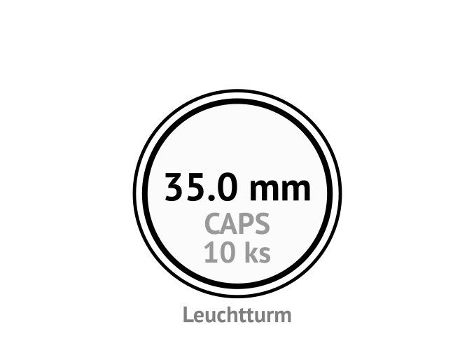 caps 35 mm kruhove kapsle na mince do 35mm mincovni bublinky kulate 10 ks leuchtturm 318983 lighthouse
