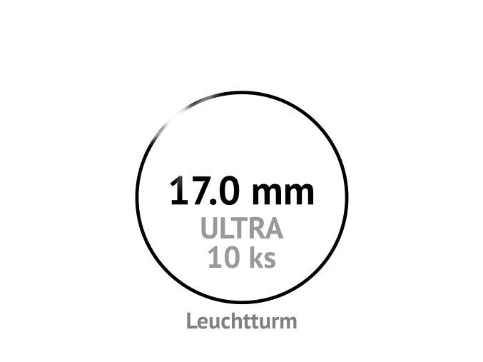ultra 17 mm kruhove kapsle na mince do 17mm mincovni bublinky kulate 10 ks ultra premium leuchtturm 345018 lighthouse