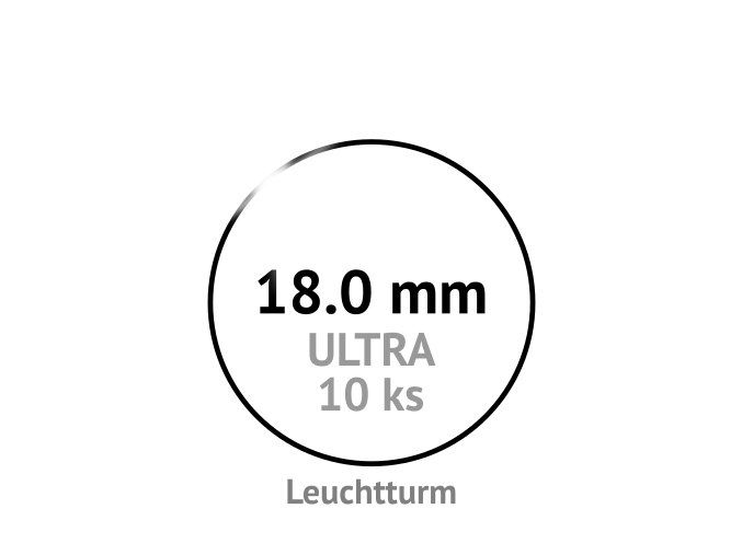 ultra 18 mm kruhove kapsle na mince do 18mm mincovni bublinky kulate 10 ks ultra premium leuchtturm 345019 lighthouse