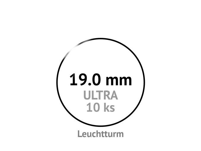 ultra 19 mm kruhove kapsle na mince do 19mm mincovni bublinky kulate 10 ks ultra premium leuchtturm 345020 lighthouse