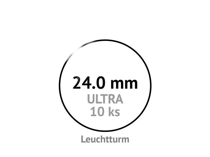 ultra 24 mm kruhove kapsle na mince do 24mm mincovni bublinky kulate 10 ks ultra premium leuchtturm 345029 lighthouse