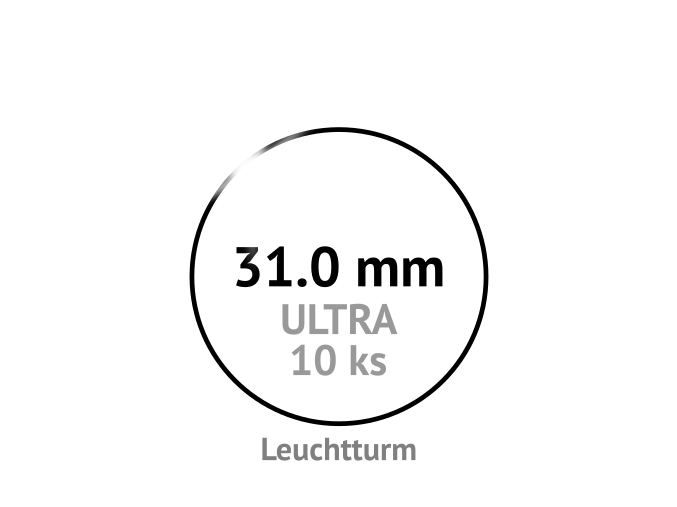 ultra 31 mm kruhove kapsle na mince do 31mm mincovni bublinky kulate 10 ks ultra premium leuchtturm 345038 lighthouse