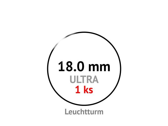 ultra 18 mm kruhova kapsle na mince do 18mm 1ks mincovni bublinka kulata 1 ks ultra premium leuchtturm 345019 1 lighthouse