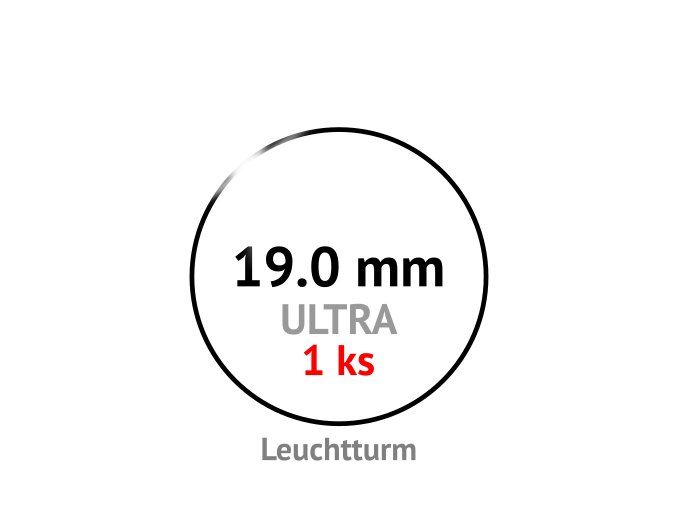 ultra 19 mm kruhova kapsle na mince do 19mm 1ks mincovni bublinka kulata 1 ks ultra premium leuchtturm 345020 1 lighthouse