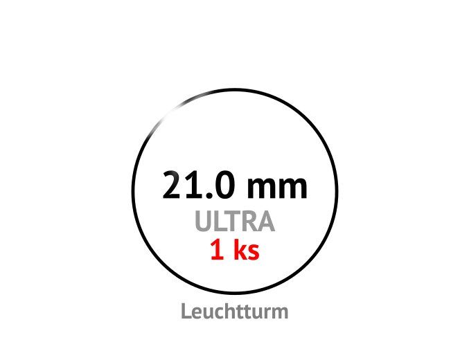 ultra 21 mm kruhova kapsle na mince do 21mm 1ks mincovni bublinka kulata 1 ks ultra premium leuchtturm 345023 1 lighthouse