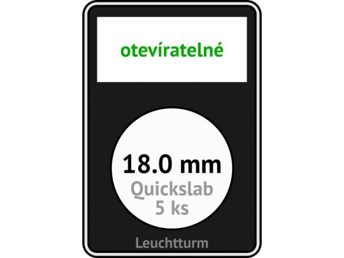 quickslab 18mm oteviratelny slab na mince 18 mm obdelnikova mincovni kapsle leuchtturm 346397 lighthouse