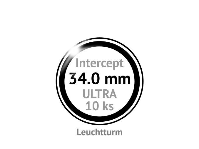 ultra intercept 34 mm kruhove kapsle na mince 34mm s cernou protikorozni ochrannou vlozkou proti oxidaci patine 10ks leuchtturm 359428 lighthouse