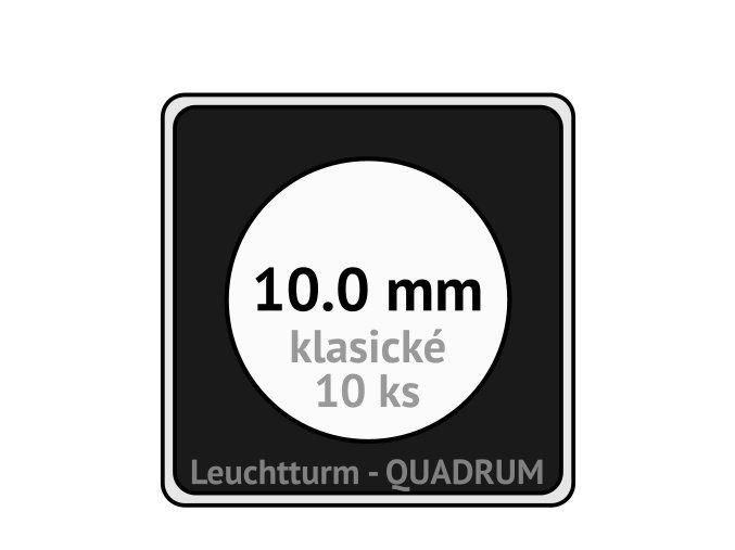 quadrum kapsle 10 mm na mince ctvercove bublinky mincovni pouzdra 50x50 mm 10ks leuchtturm 368597 lighthouse