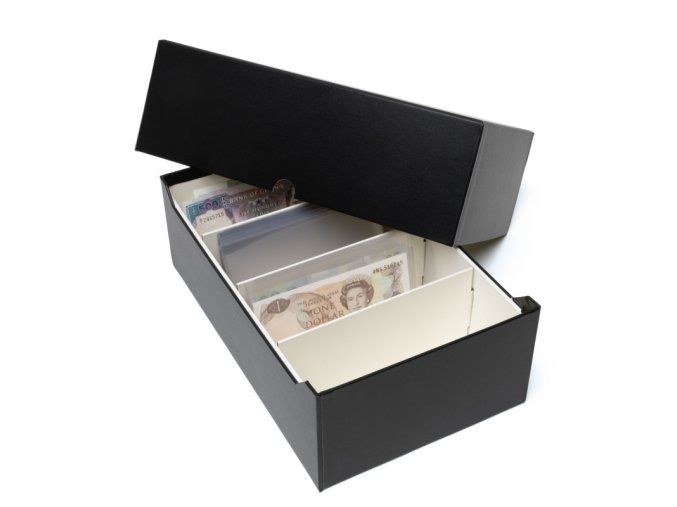 archivacni box logik na bankovky kapacita 500 bankovek leuchtturm 368381