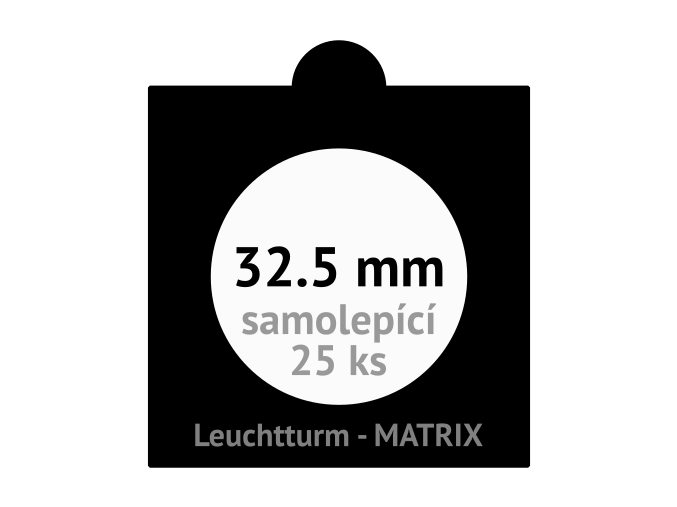 matrix cerne samolepici mincovni ramecky na mince prumer 32 5 mm baleni 25 ks 5x5 cm leuchtturm 345691 lighthouse