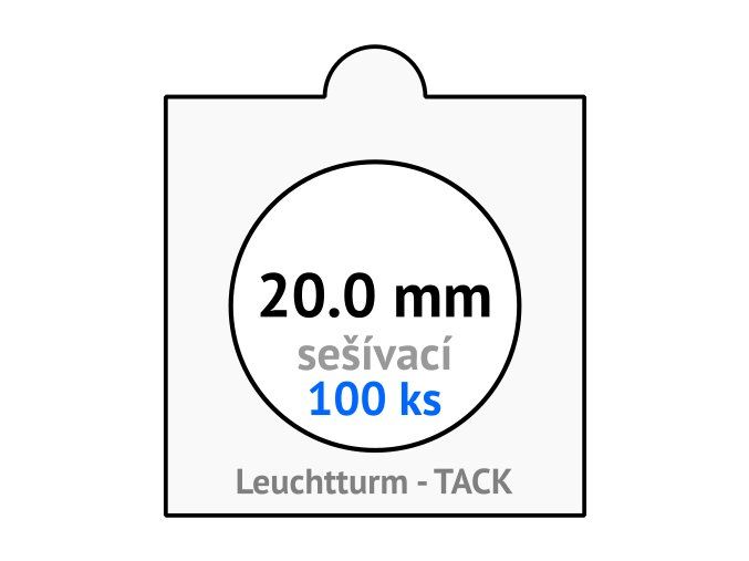tack bile sesivaci mincovni ramecky na mince prumer 20 mm baleni 100 ks 5x5 cm leuchtturm 303625 lighthouse