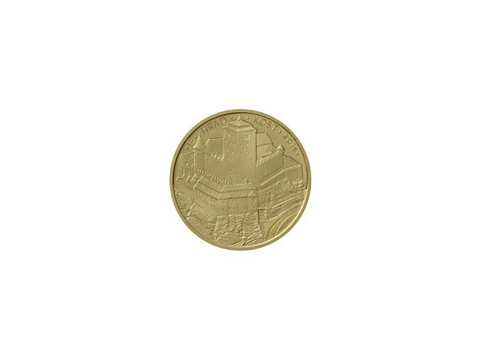 2016 5000 Kč Zlatá pamětní mince Hrad Kost Hrady České republiky (2016 2020) 15.55 g 0.9999 Au PROOF rub