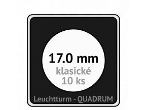 quadrum klasicke hranate kapsle 17 mm na mince ctvercove bublinky mincovni pouzdra 50x50 mm 10ks leuchtturm 337671 lighthouse