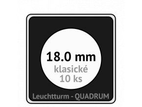 quadrum klasicke hranate kapsle 18 mm na mince ctvercove bublinky mincovni pouzdra 50x50 mm 10ks leuchtturm 304772 lighthouse
