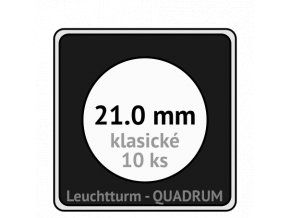 quadrum klasicke hranate kapsle 21 mm na mince ctvercove bublinky mincovni pouzdra 50x50 mm 10ks leuchtturm 309032 lighthouse