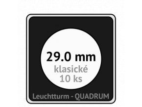 quadrum klasicke hranate kapsle 29 mm na mince ctvercove bublinky mincovni pouzdra 50x50 mm 10ks leuchtturm 320749 lighthouse