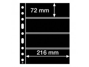 cerne albove listy grande 4s 4 kapsy na bankovky znamky certifikaty do 216x72 mm leuchtturm 312682 lighthouse