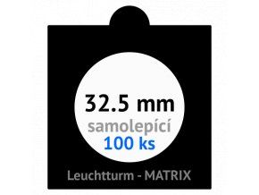 matrix cerne samolepici mincovni ramecky na mince prumer 32 5 mm baleni 100 ks 5x5 cm leuchtturm 361066