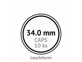 caps 34 mm kruhove kapsle na mince do 34mm mincovni bublinky kulate 10 ks leuchtturm 310430 lighthouse