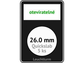 quickslab 26mm oteviratelny slab na mince 26 mm obdelnikova mincovni kapsle leuchtturm 346405 lighthouse