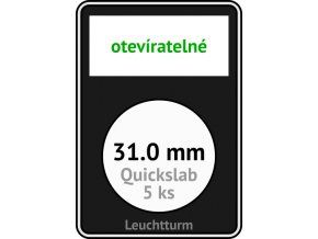 quickslab 31mm oteviratelny slab na mince 31 mm obdelnikova mincovni kapsle leuchtturm 346410 lighthouse