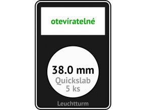 quickslab 38mm oteviratelny slab na mince 38 mm obdelnikova mincovni kapsle leuchtturm 346417 lighthouse
