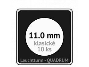 quadrum kapsle 11 mm na mince ctvercove bublinky mincovni pouzdra 50x50 mm 10ks leuchtturm 368598 lighthouse