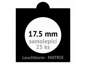 matrix cerne samolepici mincovni ramecky na mince 17 5 mm baleni 25 ks 5x5 cm leuchtturm 345539 lighthouse