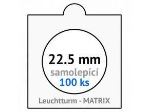 matrix bile samolepici mincovni ramecky na mince prumer 22 5 mm baleni 100 ks 5x5 cm leuchtturm 302360 lighthouse