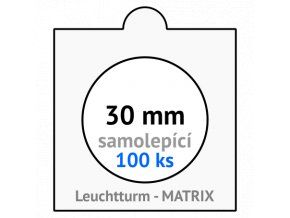 matrix bile samolepici mincovni ramecky na mince prumer 30 mm baleni 100 ks 5x5 cm leuchtturm 335303 lighthouse