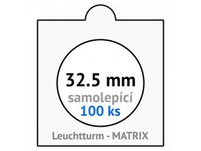matrix bile samolepici mincovni ramecky na mince prumer 32 5 mm baleni 100 ks 5x5 cm leuchtturm 314616 lighthouse