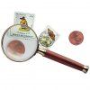 rosewood 50 luxusni rucni lupa s drevenou rukojeti 3x zvetseni sklenena cocka 50mm leuchtturm 305535 lighthouse