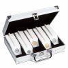 uzamykatelny kufrik na mince quadrum 150 box na ctvercove mincovni kapsle a kartonove ramecky 50x50 mm kapacita 150ks kapsli nebo 650ks ramecku leuchtturm 347829